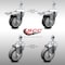 Service Caster 4 Inch SS Thermoplastic Rubber 1/2 Inch Stem Caster Total Lock Brake SCC, 2PK SCC-SSTSTTL20S414-TPRB-M1215-2-S-2 - alternate 1